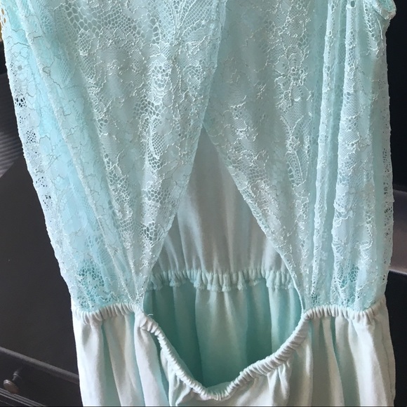 Victoria Secret Blue Lace Open Back Dress or Cover Up - Picture 2 of 6